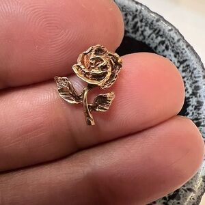 Vintage 14k Gold Rose Charm